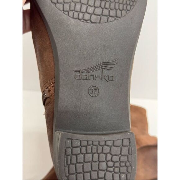 Dansko Boots Size 7 Cagney Brown Burnished Suede Ankle‎ Distressed Booties NEW - Picture 8 of 9